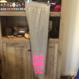Pink cropped sweatpants